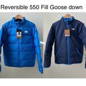 THE NORTH FACE REVERSIBLE ANDES DOWN JACKET KIDS' in Hero Blue